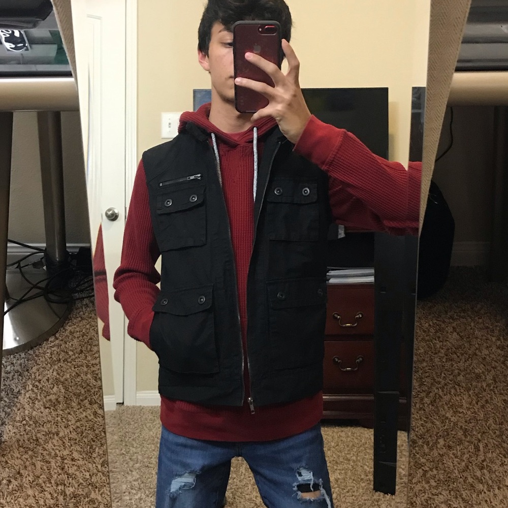 Black Denim Vest